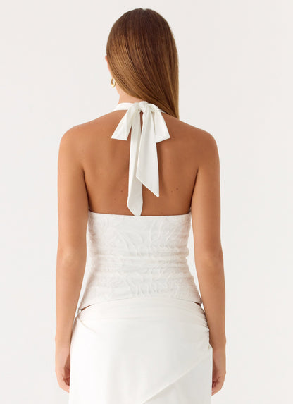 Kyre Beaded Top - White