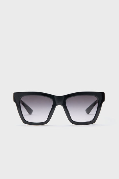 Black Gradient Lens Square Frame Sunglasses