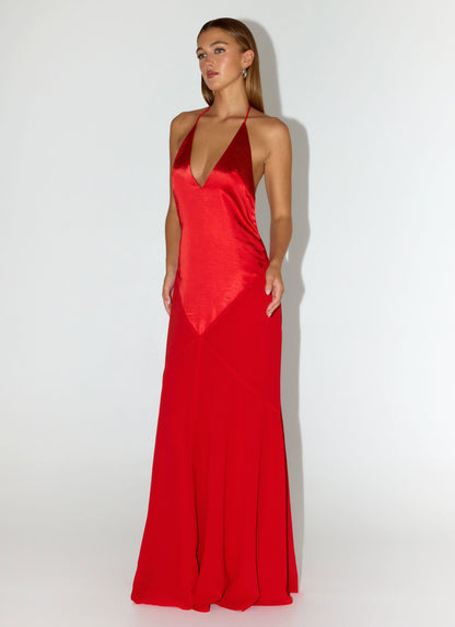 Leilah Maxi Dress - Cherry