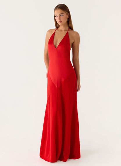 Leilah Maxi Dress - Cherry
