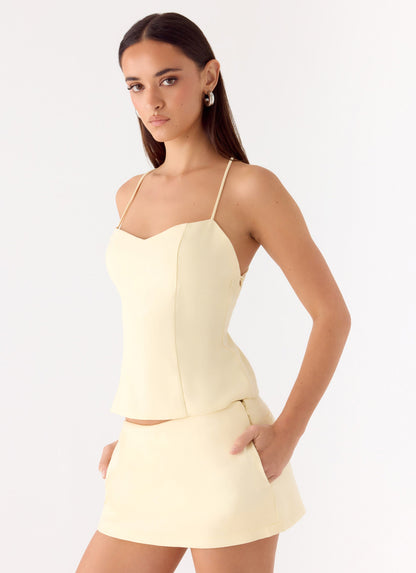 Leray Top - Lemon Yellow