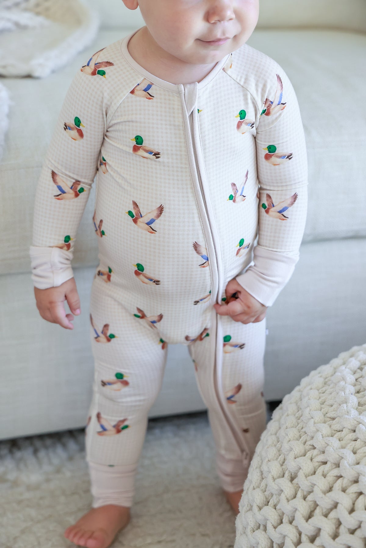 Convertible Bamboo Zip Romper | Little Mallard