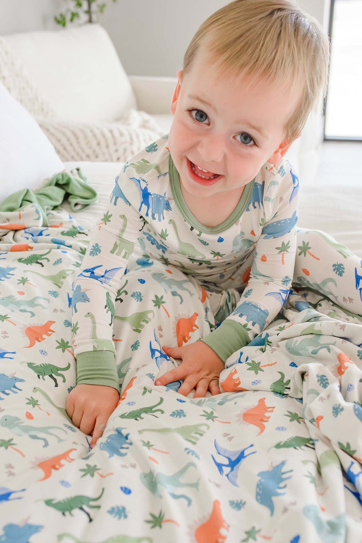 Double Sided Bamboo Blanket | Little Fossil Neutral