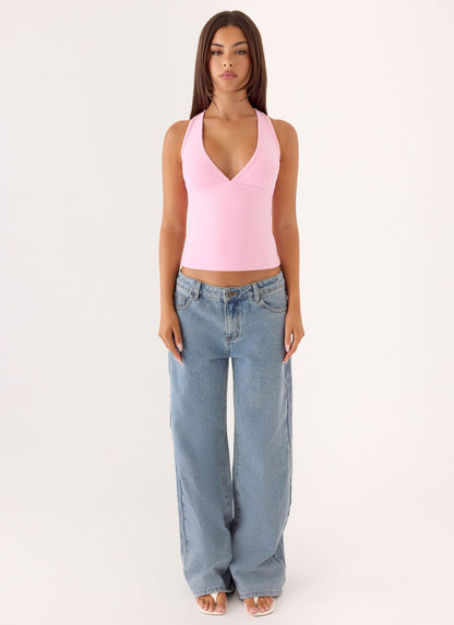 Lua Halter Top - Pink