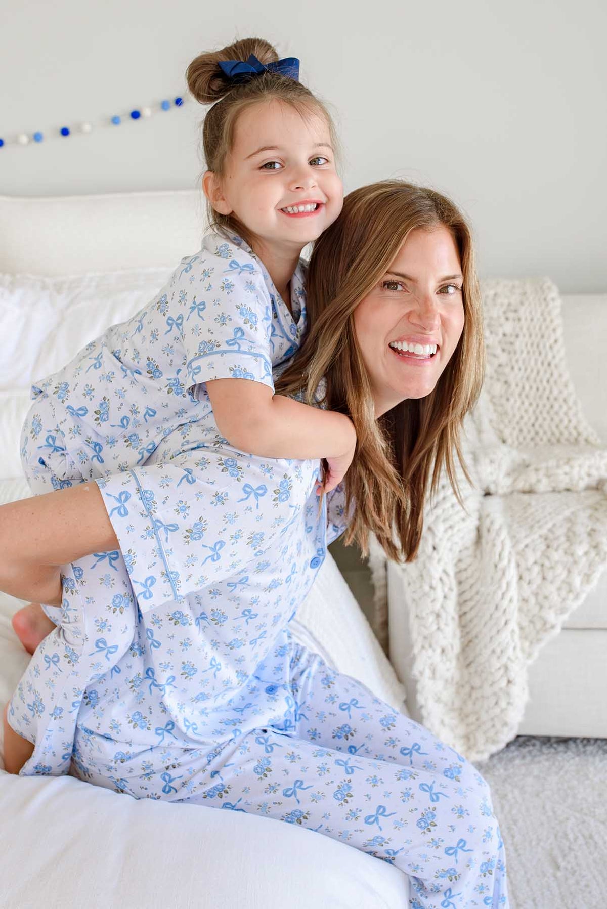 Girls' Two-Piece Bamboo Flare Lounge Set | Tied In Blooms
