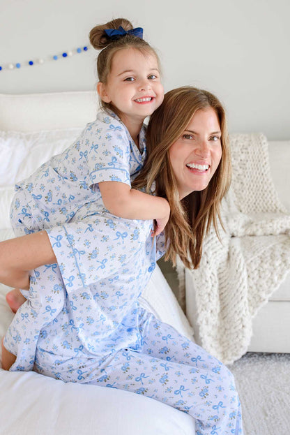 Girls' Two-Piece Bamboo Flare Lounge Set | Tied In Blooms
