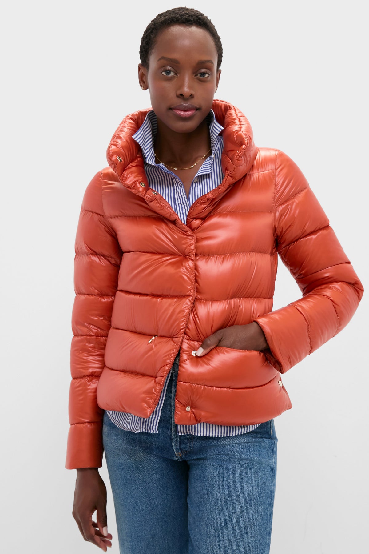 Arancione Nylon Ultralight Jacket