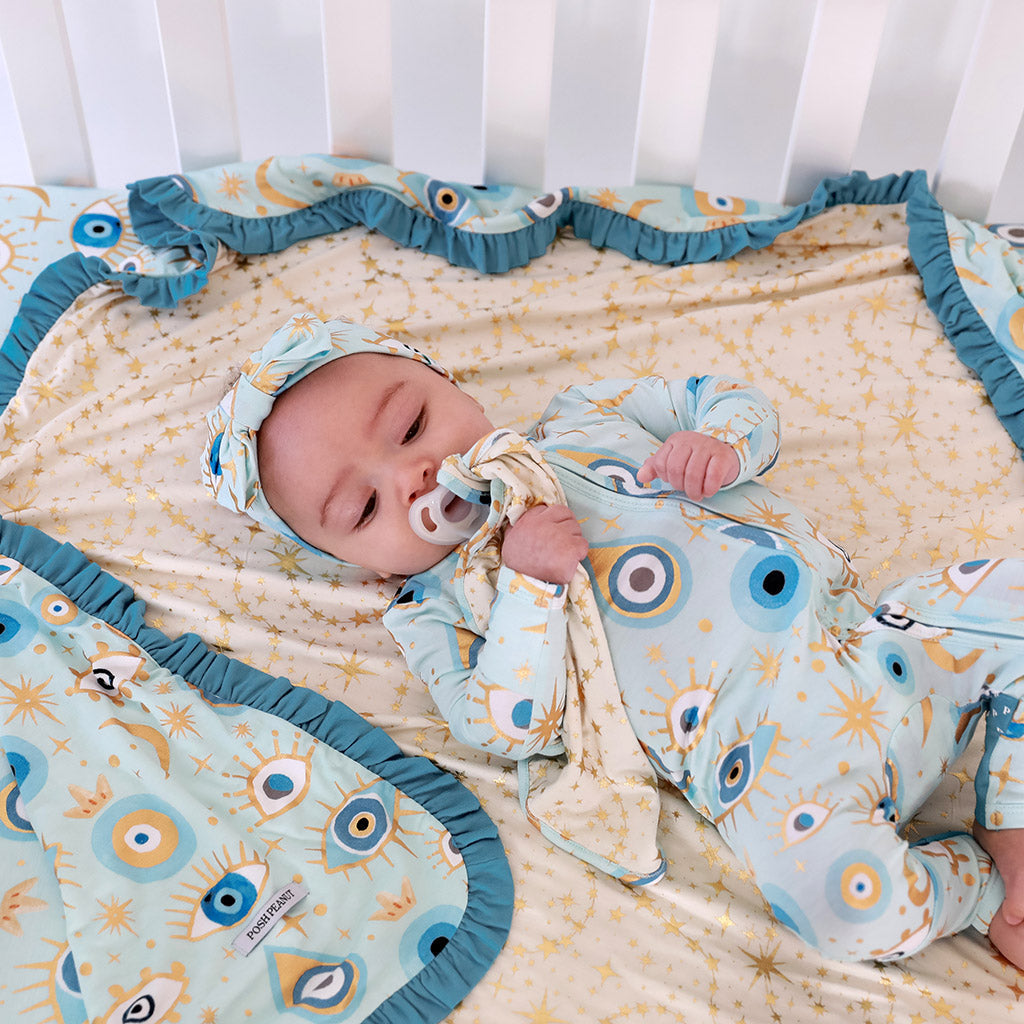Celestial Fiona & Olympia Ruffled Luxette Patoo® Blanket
