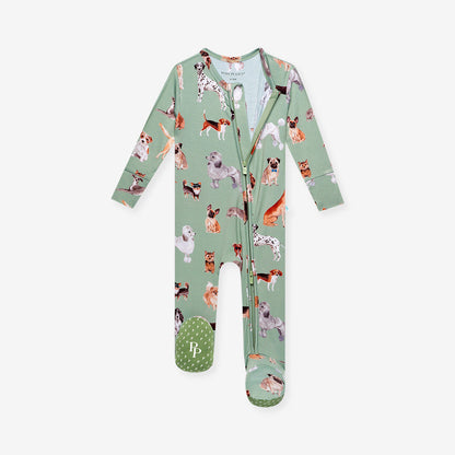 Posh Puppies Footie Zippered One Piece