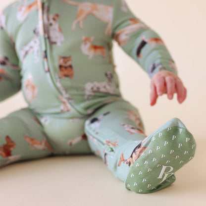 Posh Puppies Footie Zippered One Piece