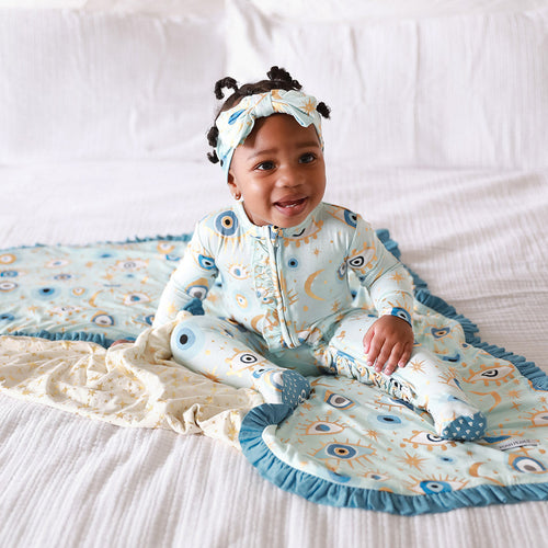 Celestial Fiona & Olympia Ruffled Luxette Patoo® Blanket
