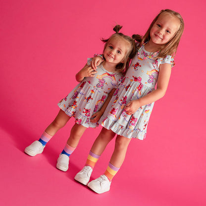 Care Bears™ Cheer Bear & Elmo Ruffled Twirl Bodysuit Dress