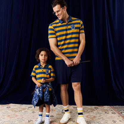 Ravenclaw House Stripe French Terry Polo Shirt