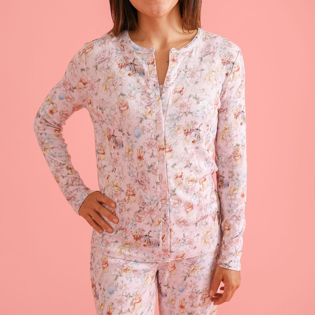 Disney Winnie the Pooh Women's Pointelle Cardigan