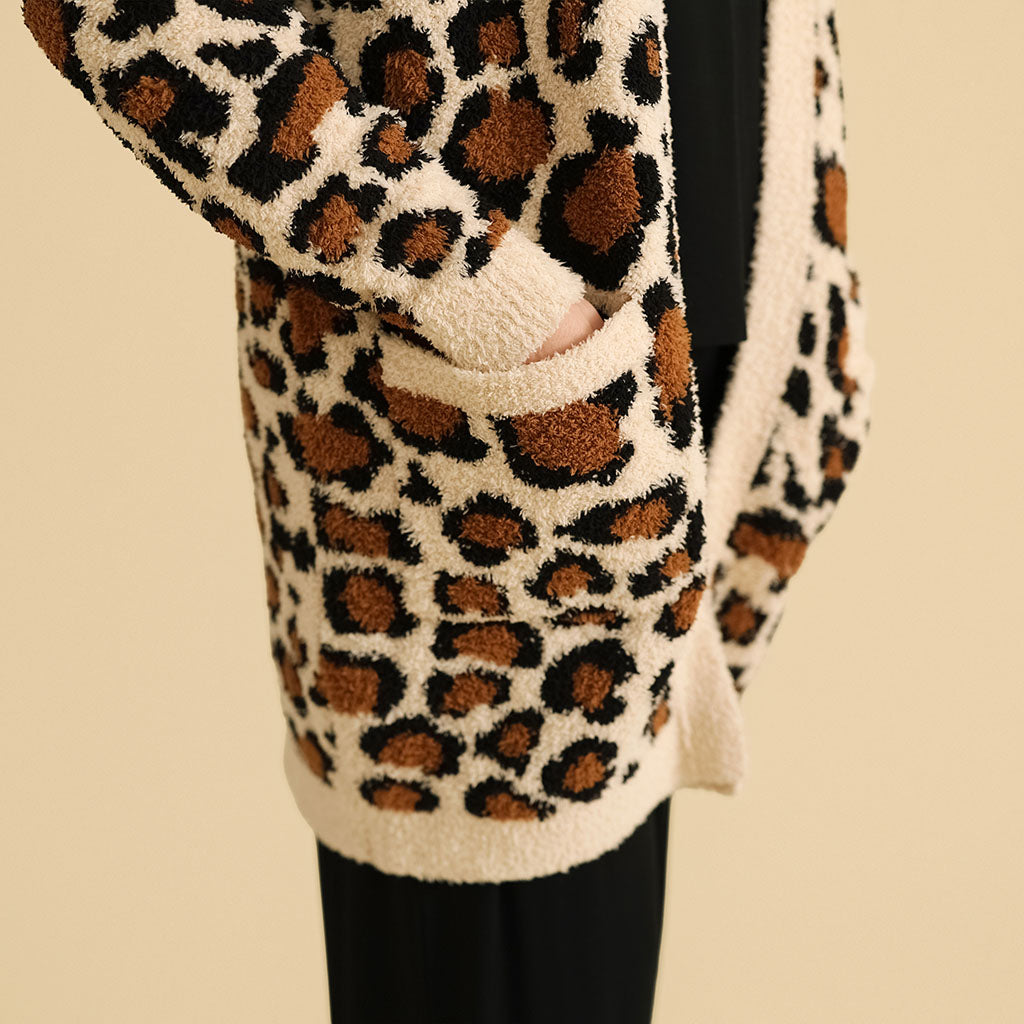 Lana Leopard Tan Women's Cuddle Cardigan