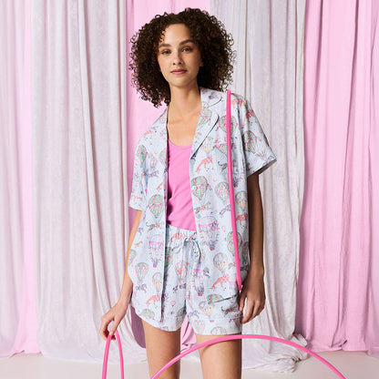 Seraphina Women's Twill Pajama Short Set