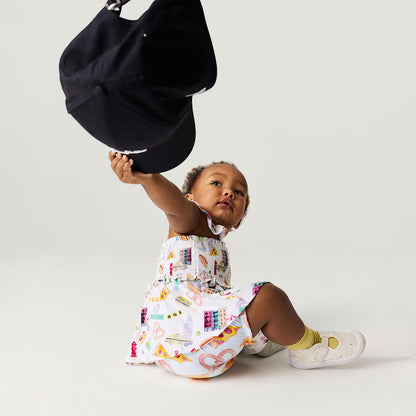 Posh NYC Smocked Babydoll Bummie Set