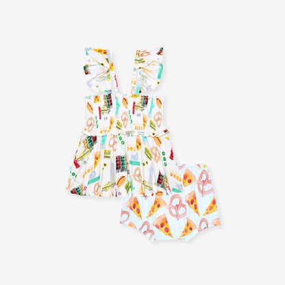 Posh NYC Smocked Babydoll Bummie Set