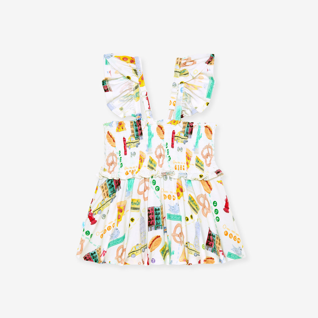 Posh NYC Smocked Babydoll Bummie Set