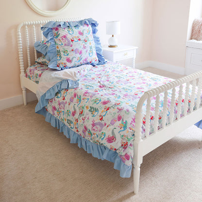 Disney Adventures in Wonderland Reversible Ruffled Duvet Cover