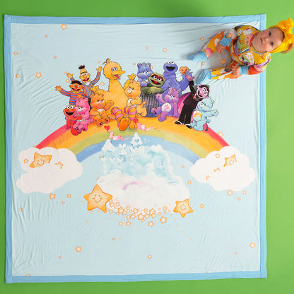 Care Bears™ x Sesame Friends & Rainbow Friends Luxe Patoo® Blanket