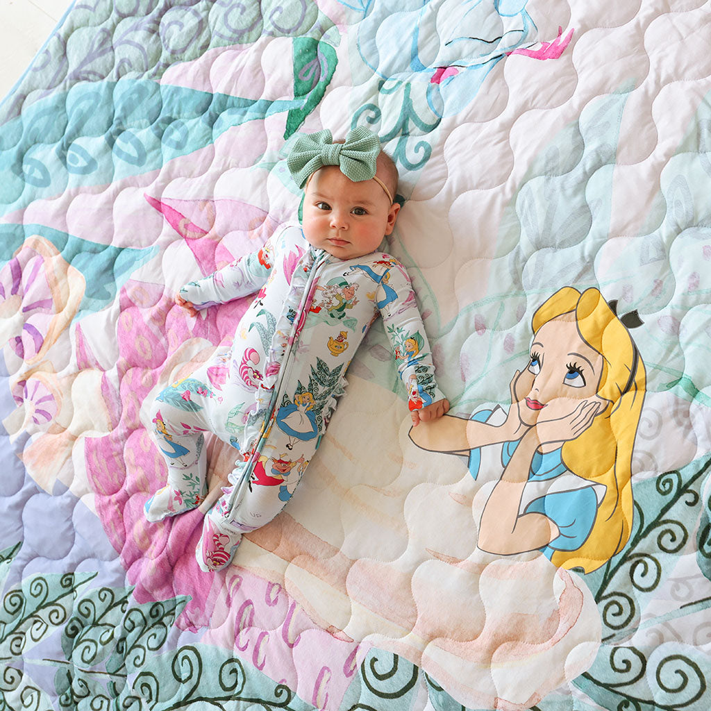 Disney Adventures in Wonderland & Who Are You? Reversible Quilted Patoo® Blanket