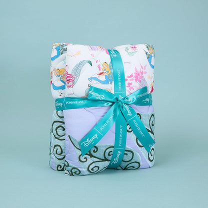Disney Adventures in Wonderland & Who Are You? Reversible Quilted Patoo® Blanket