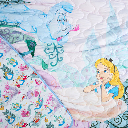 Disney Adventures in Wonderland & Who Are You? Reversible Quilted Patoo® Blanket