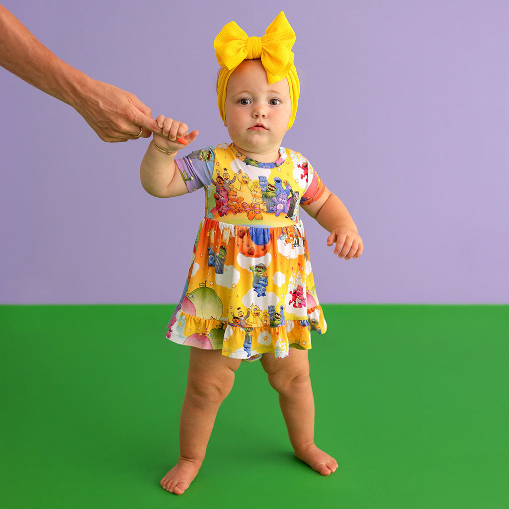 Care Bears™ x Sesame Friends Ruffled Twirl Bodysuit Dress