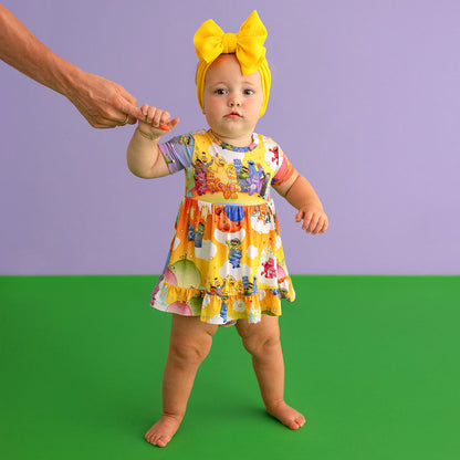 Care Bears™ x Sesame Friends Ruffled Twirl Bodysuit Dress