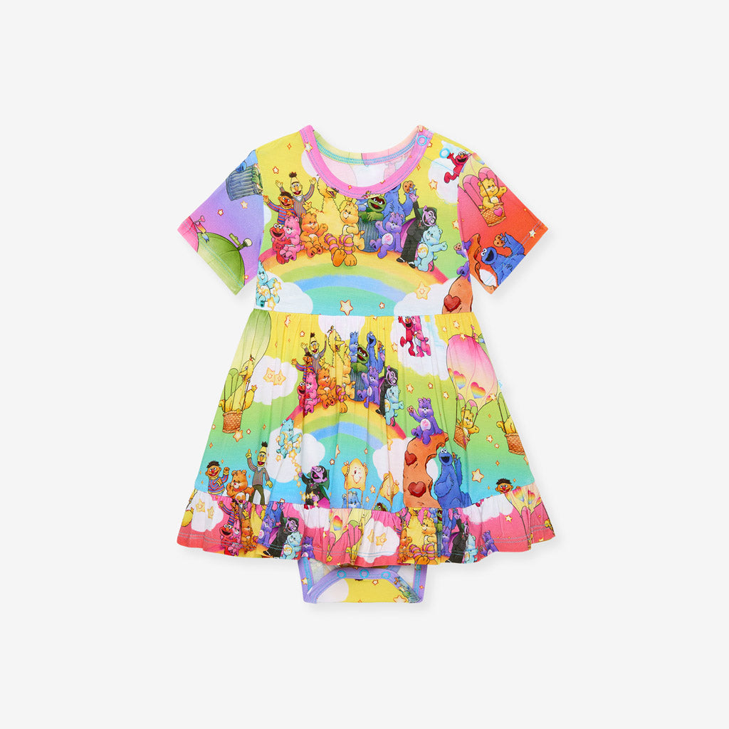 Care Bears™ x Sesame Friends Ruffled Twirl Bodysuit Dress