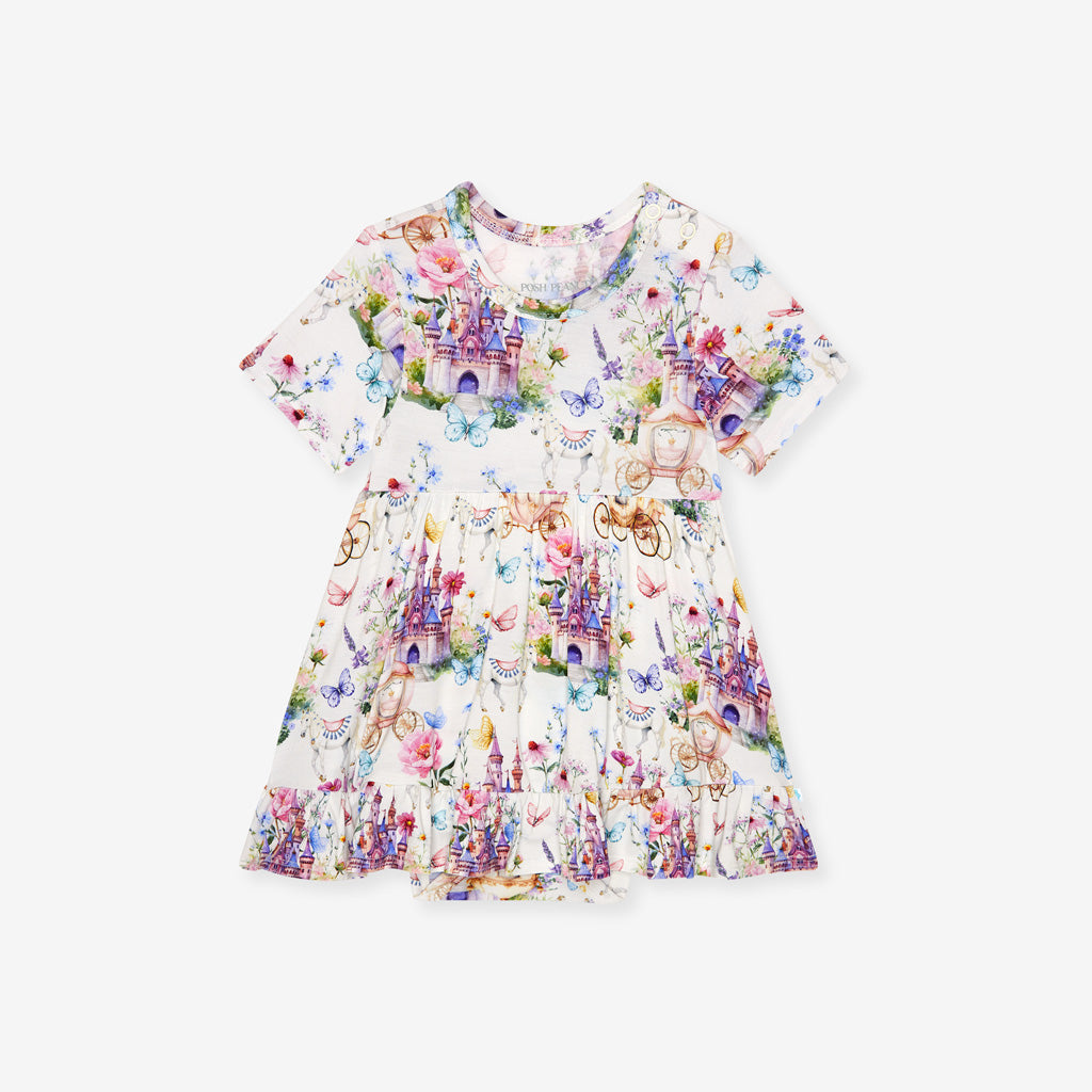 Katrina Ruffled Twirl Bodysuit Dress