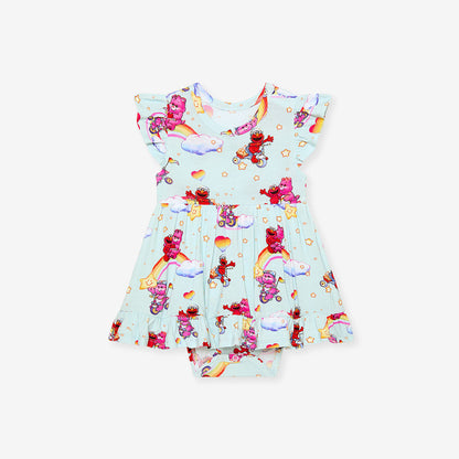 Care Bears™ Cheer Bear & Elmo Ruffled Twirl Bodysuit Dress