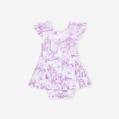 Babette Tie Back Ruffled Bodysuit Dress