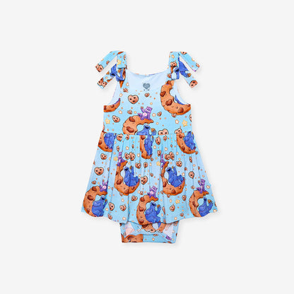 Care Bears™ Share Bear & Cookie Monster Bow Babydoll Bodysuit Dress