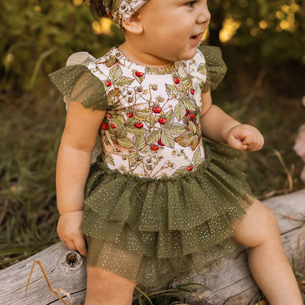 Strawberry Fairy Tulle Bodysuit Dress
