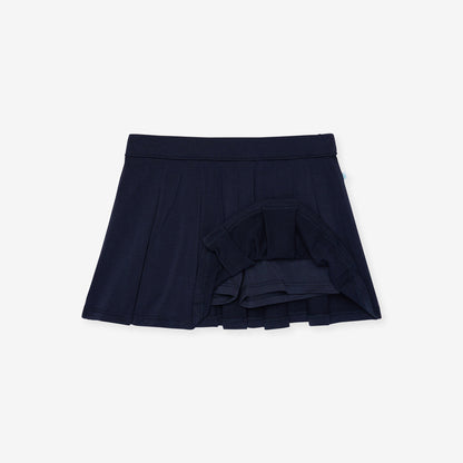 Varsity Navy French Terry Pleated Skort