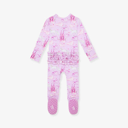 Lilith Footie Ruffled Zippered One Piece