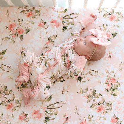 Vintage Pink Rose Convertible One Piece