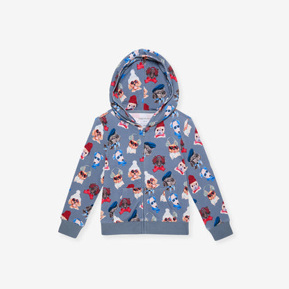 Quinlyn French Terry Zippered Hoodie