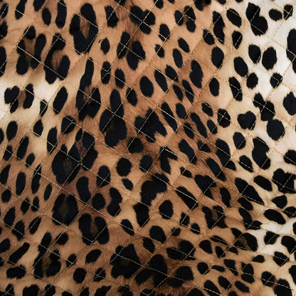 Loretta Leopard Quilted Toiletry Bag
