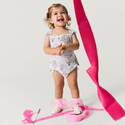Seraphina Ruffled Strap Bubble Romper