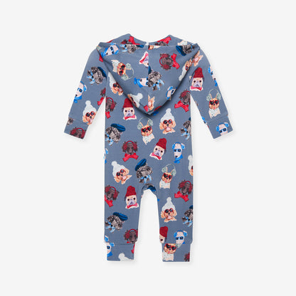 Quinlyn French Terry Zippered Hooded Romper