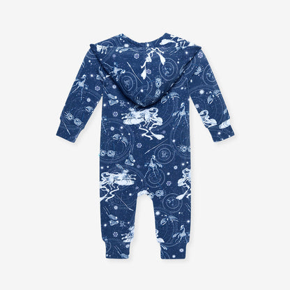 Ravenclaw House French Terry Zippered Hooded Romper