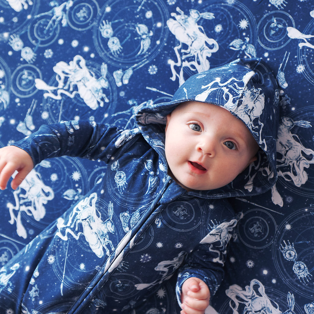 Ravenclaw House French Terry Zippered Hooded Romper