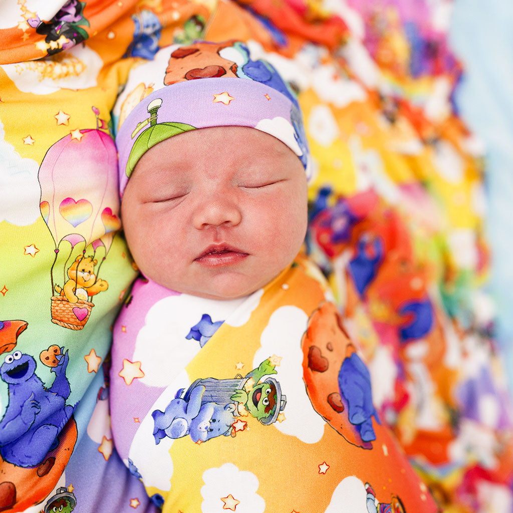 Care Bears™ x Sesame Friends Swaddle Beanie Set