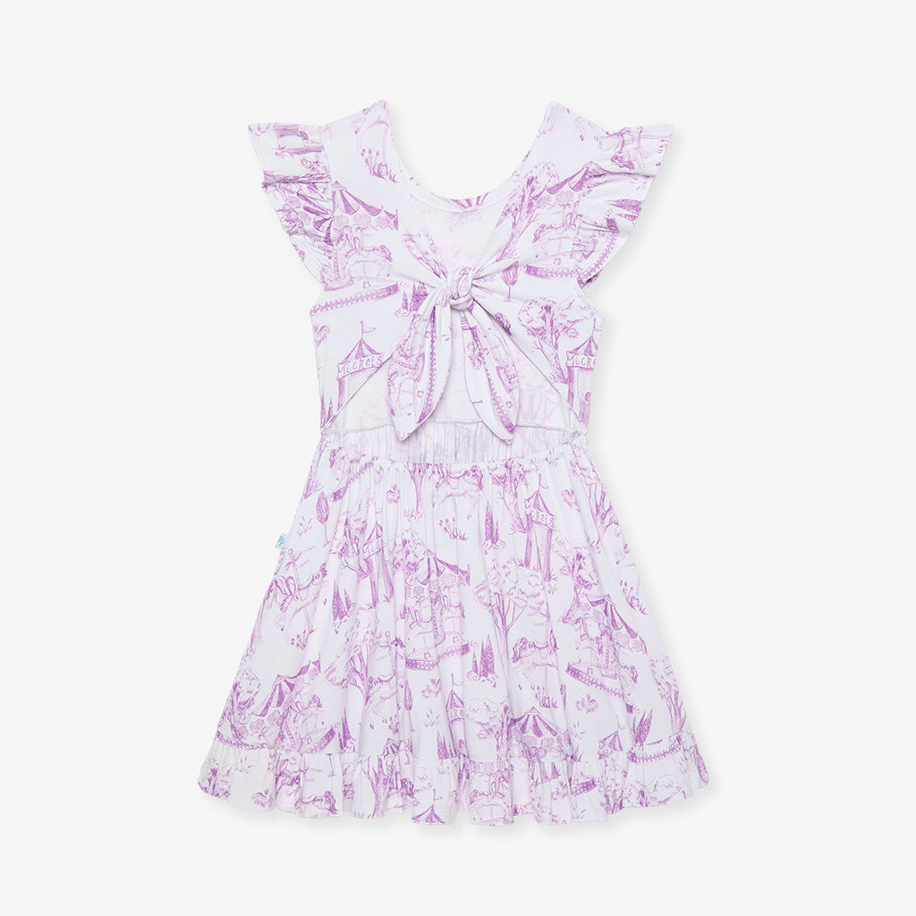 Babette Tie Back Ruffled Twirl Dress