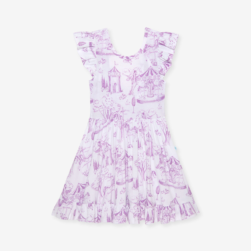 Babette Tie Back Ruffled Twirl Dress