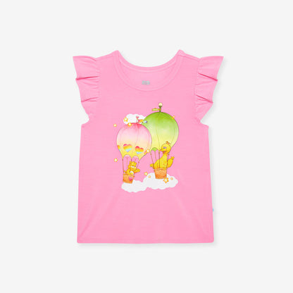 Care Bears™ Funshine Bear & Big Bird Ruffled Graphic Tee