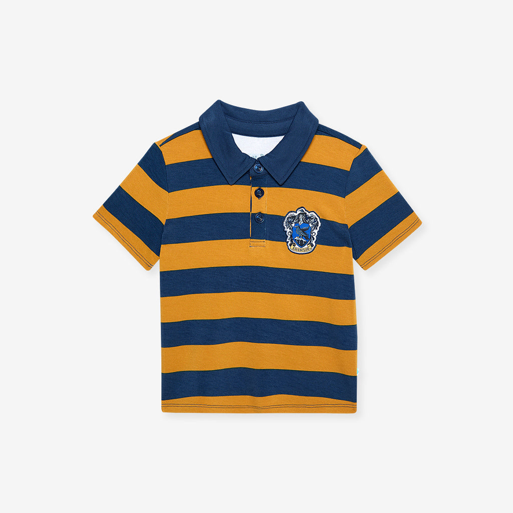 Ravenclaw House Stripe French Terry Polo Shirt